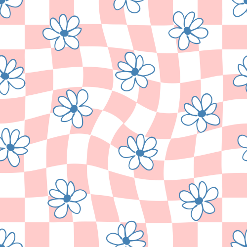 Groovy Flowers Pattern Printed