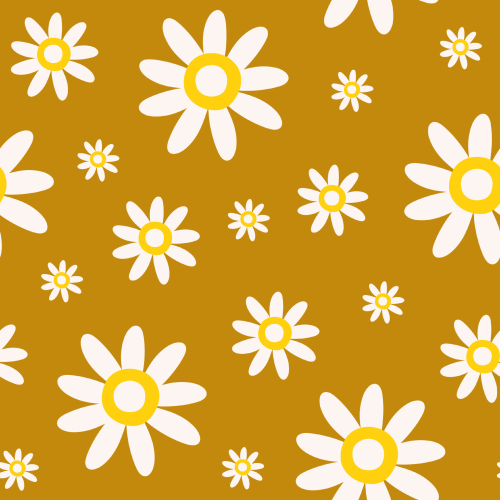Groovy Flowers Pattern Printed