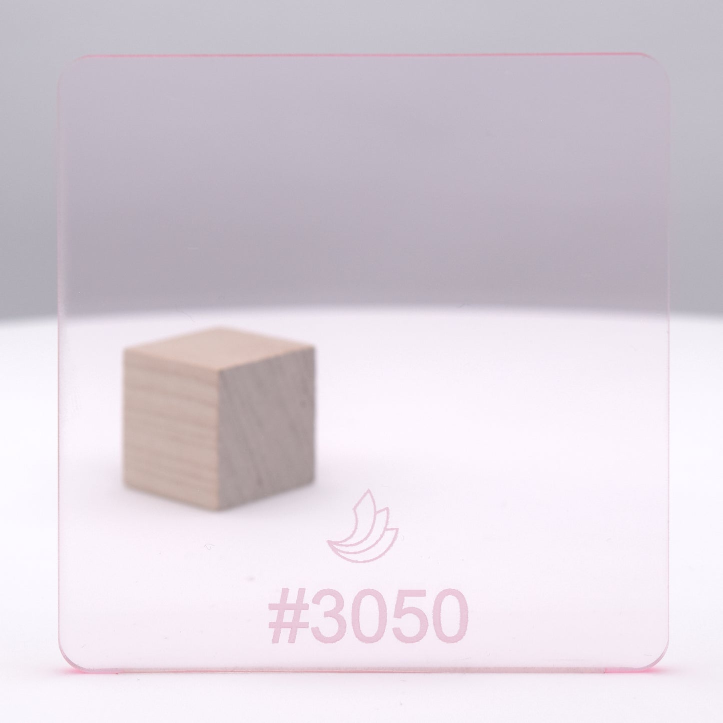 1/8" Clear Glass effect (Pink Edge) #3050 Acrylic Sheet