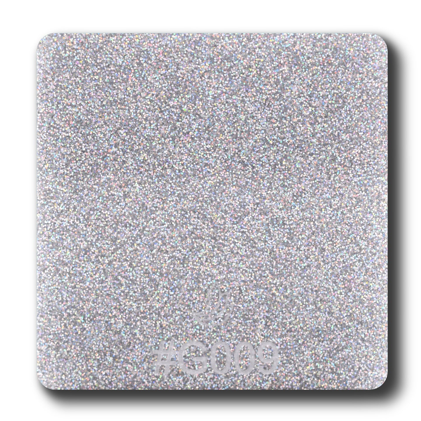 1/8" Silver Rainbow Glitter Two-Sided #G009 Acrylic Sheet