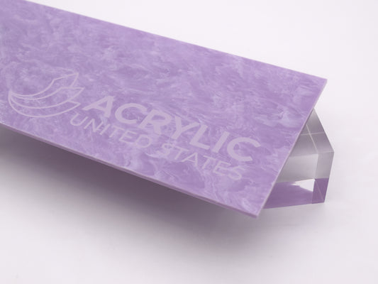 1/8" Wavy Purple Glossy Marble #S405 Acrylic Sheet