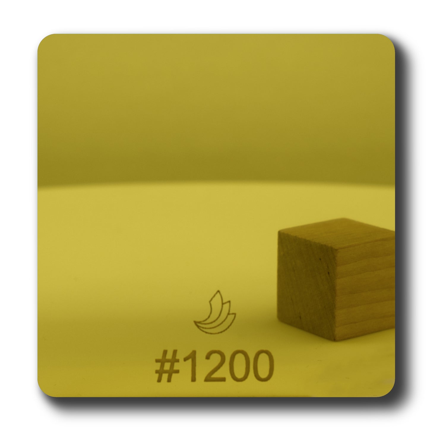 Hoja acrílica #1200 de espejo amarillo de 1/8"
