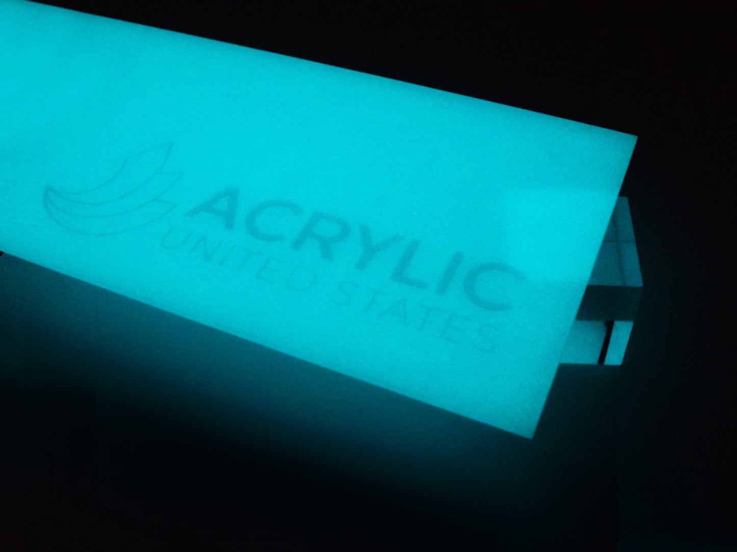 1/8" Blue Glow in the Dark Translucent #S104 Acrylic Sheet