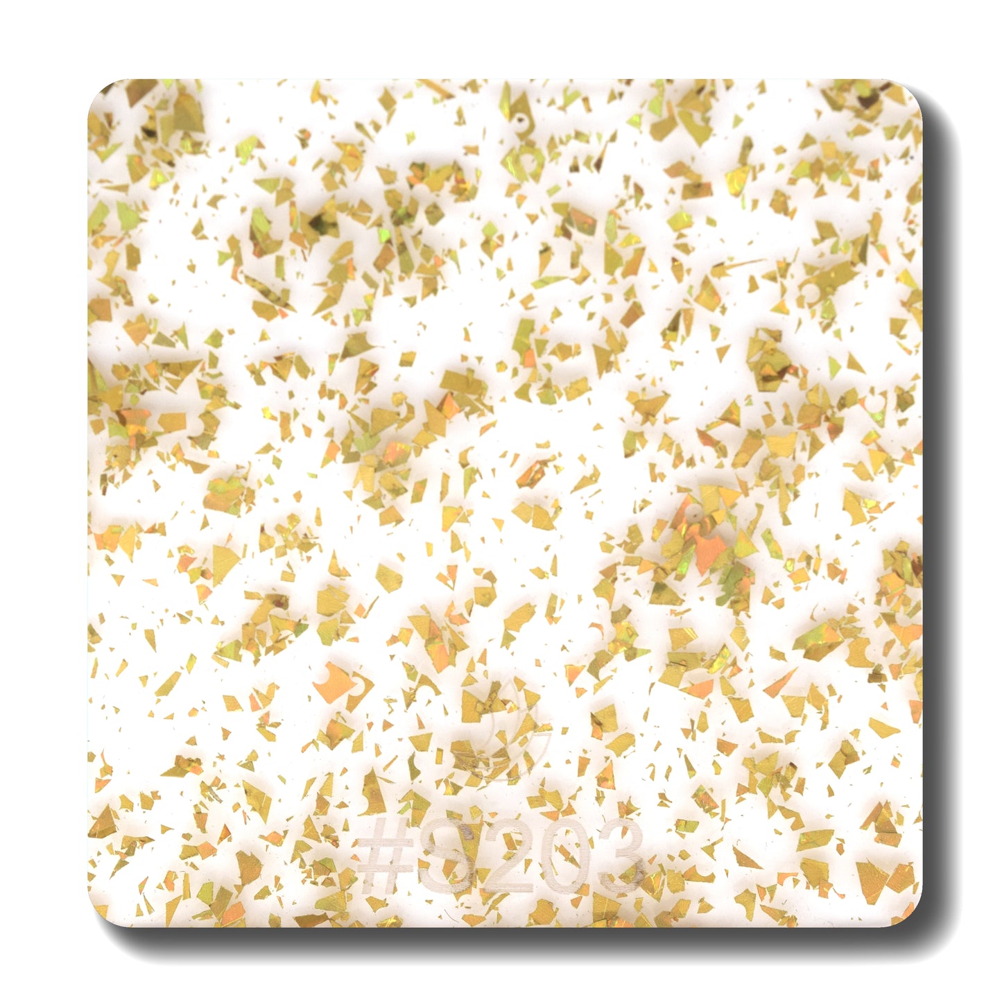 1/8" Holographic Gold Flakes #S203 Acrylic Sheet