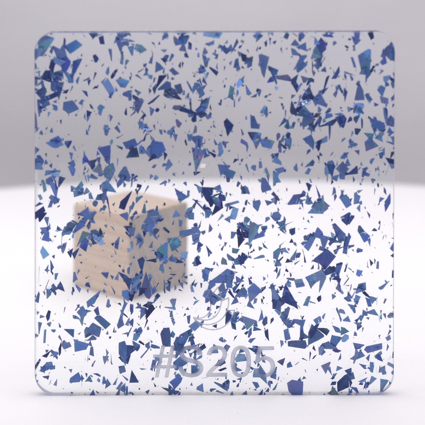 Hoja acrílica holográfica de escamas azules de 1/8"