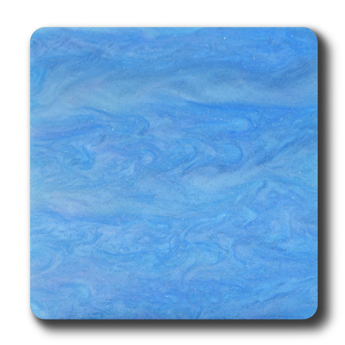 1/8" Pearl Glitter Blue Glossy Acrylic Sheet