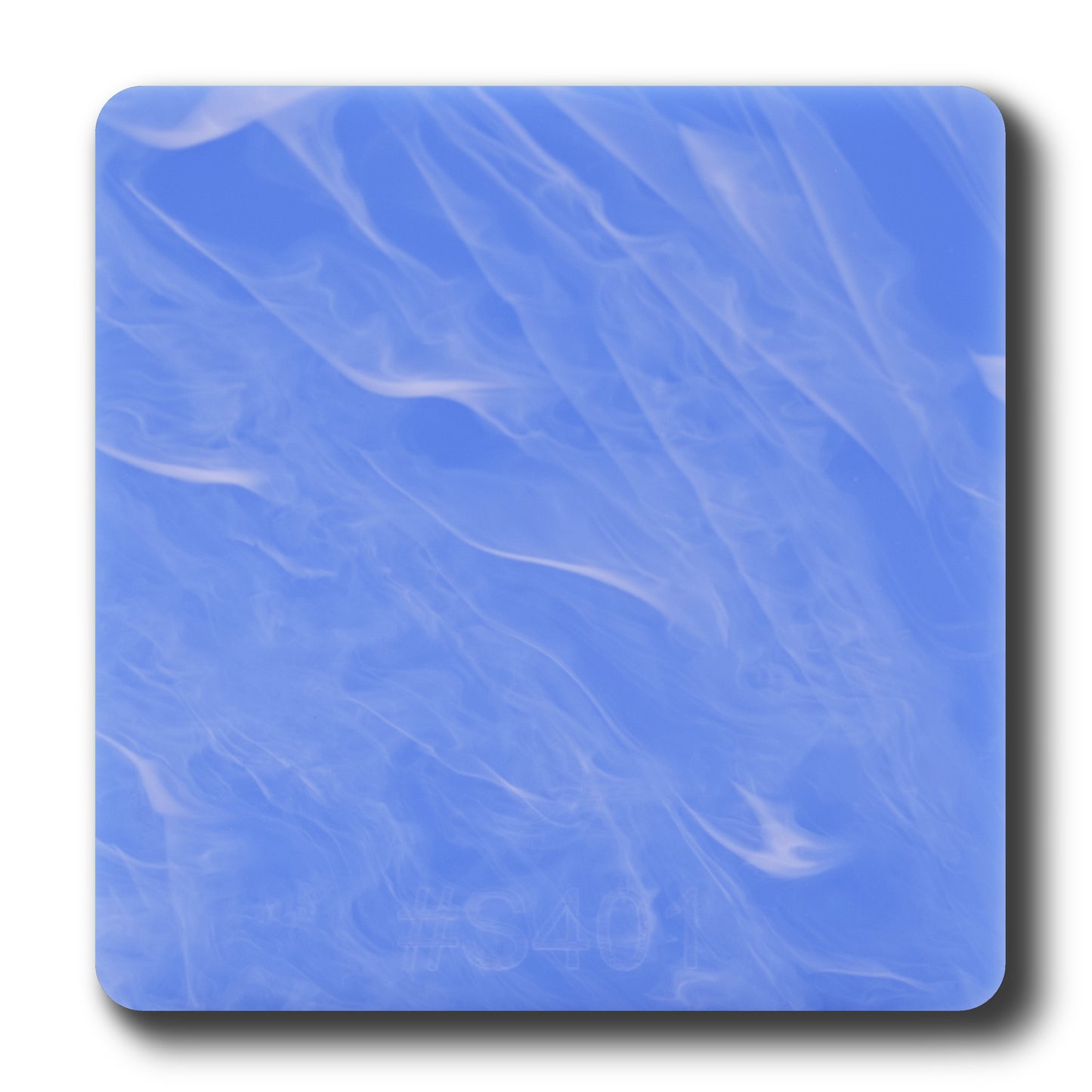 1/8" Wavy Blue Glossy Marble #S401 Acrylic Sheet