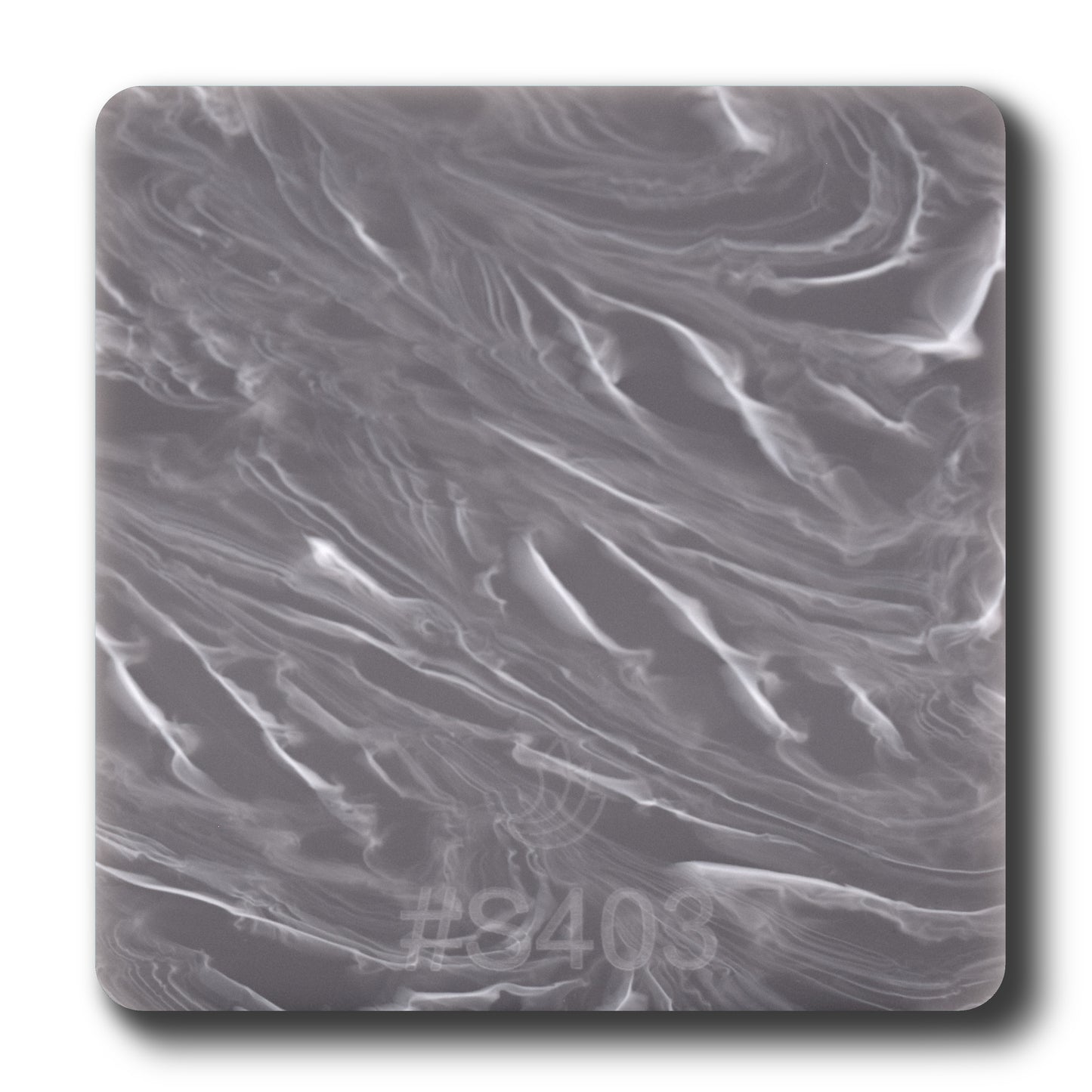 1/8" Wavy Gray Glossy Marble #S403 Acrylic Sheet