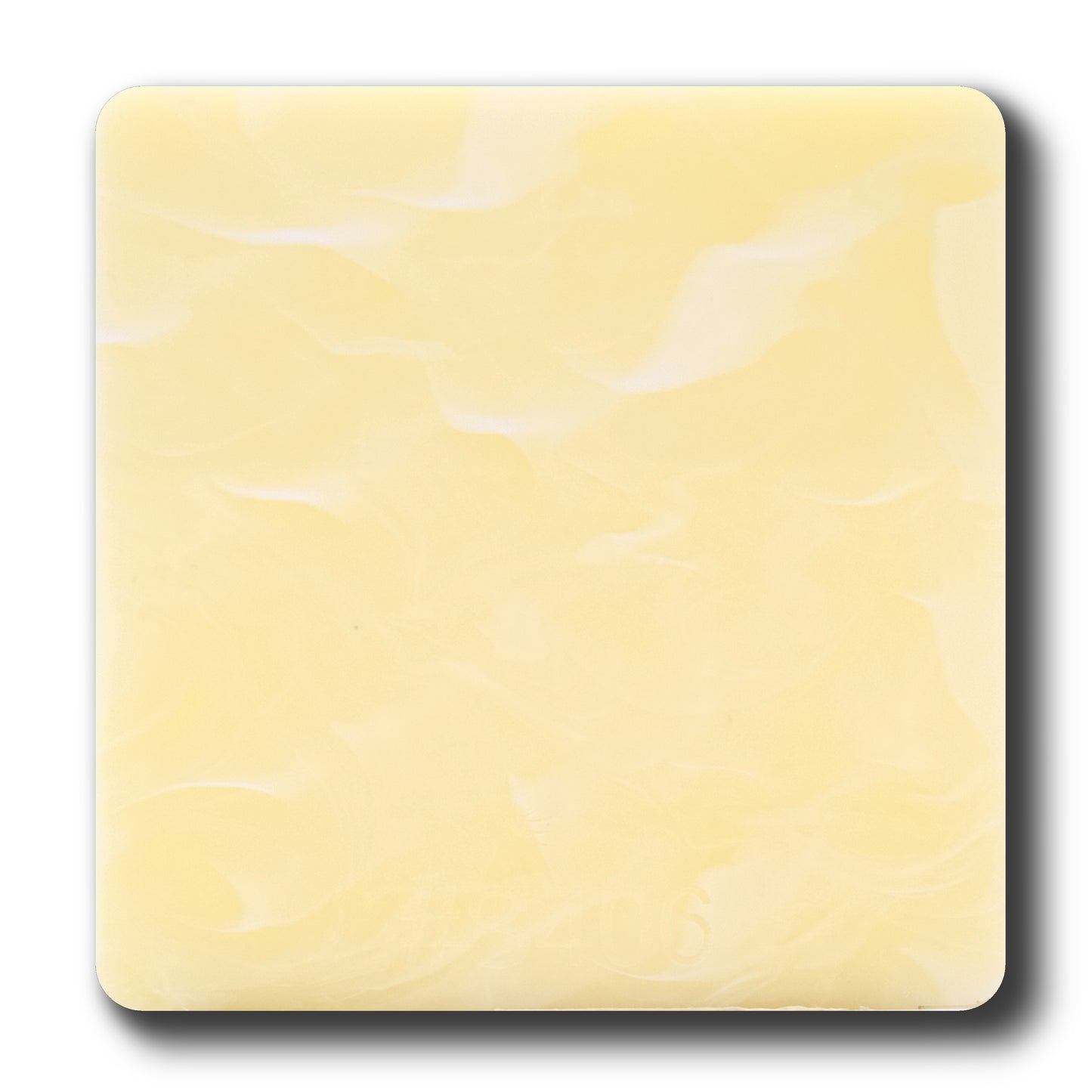 1/8" Wavy Yellow Glossy Marble Acrylic Sheet