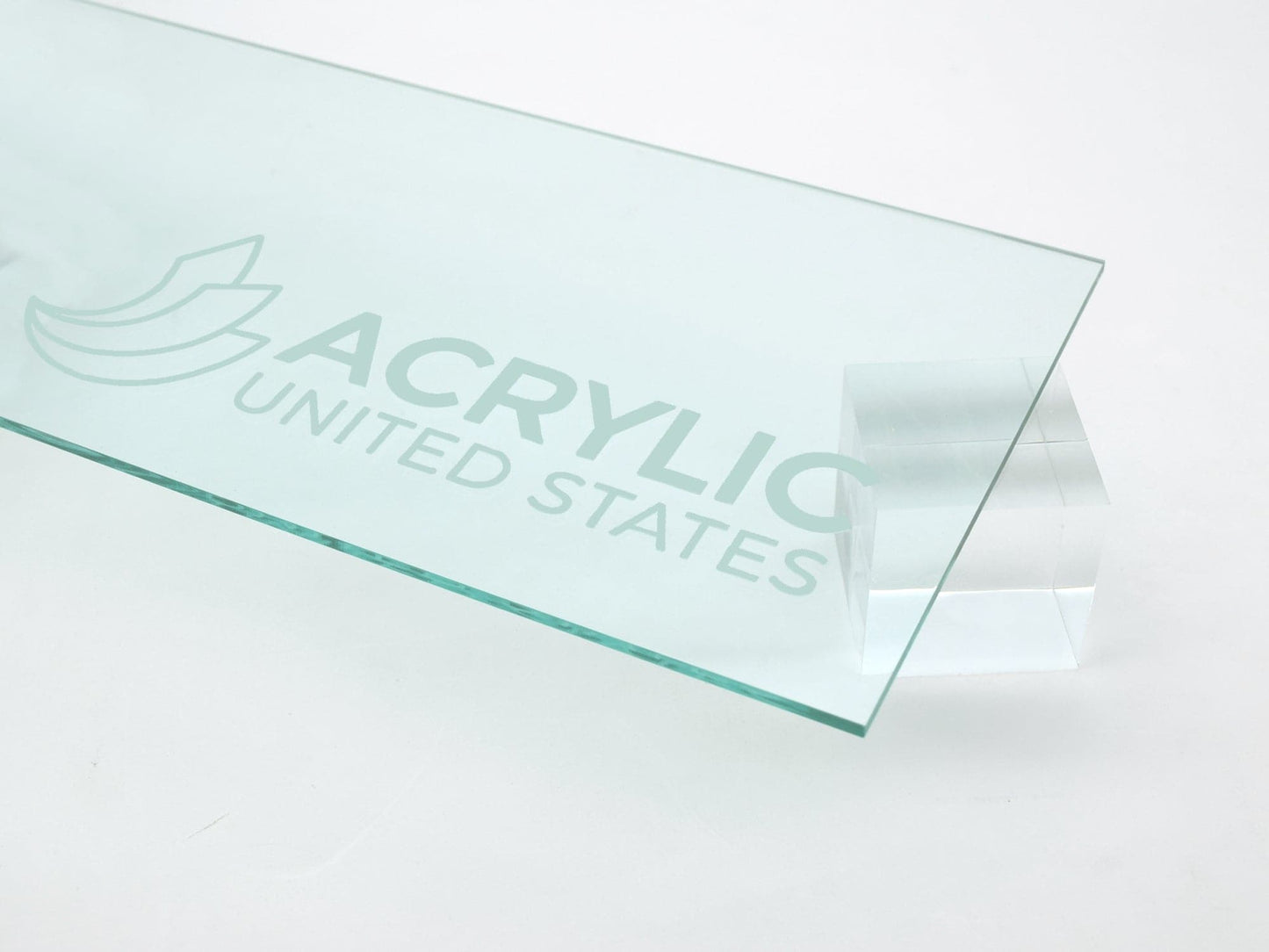 1/8" Clear Glass effect #3030 Acrylic Sheet (Green Edge)
