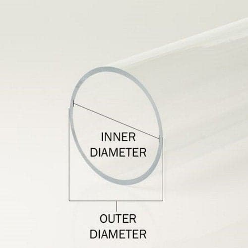 Acrylic Tube 3/4" OD x 1/2" ID - Clear