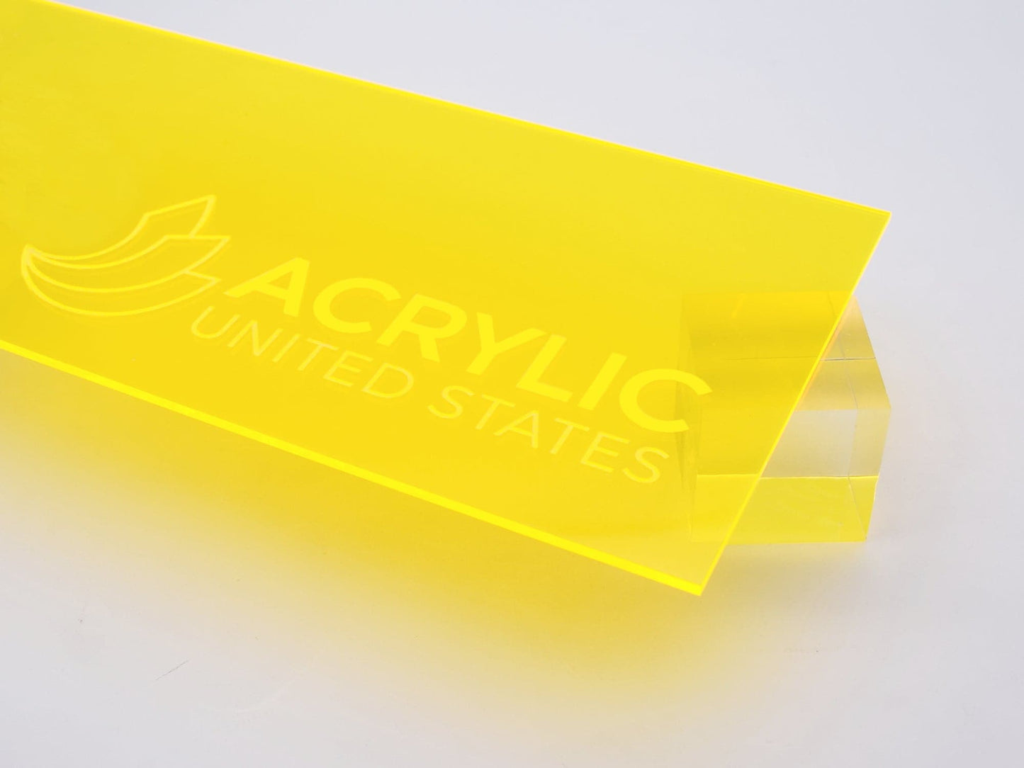 Hoja acrílica fluorescente amarilla #9097 de 1/8"