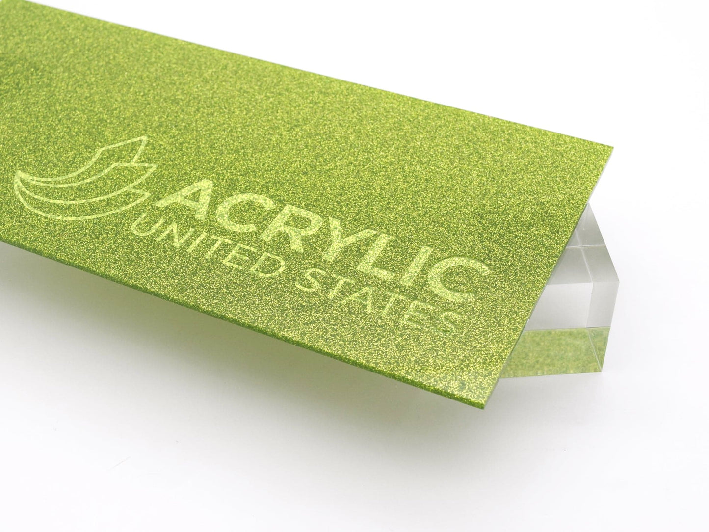 1/8" Light Green Glitter Two-Sided #G006 Acrylic Sheet