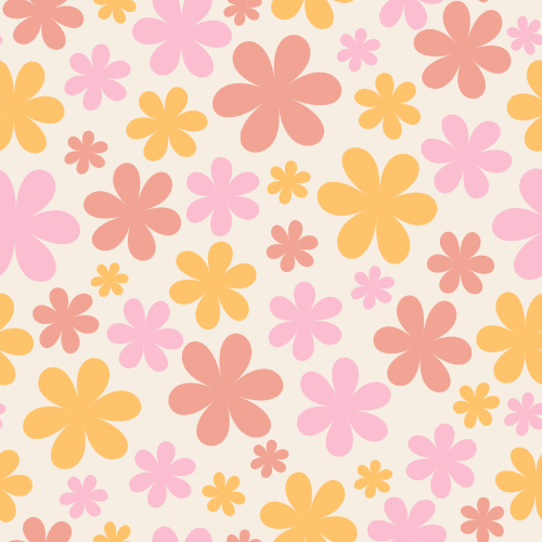 Groovy Flowers Pattern Printed