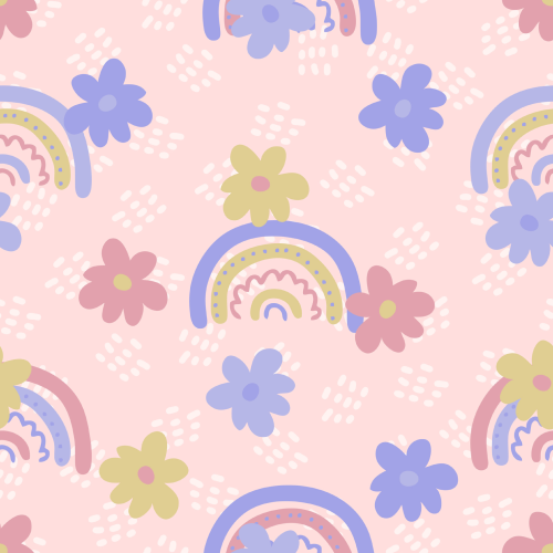 Groovy Flowers Pattern Printed
