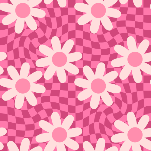 Groovy Flowers Pattern Printed