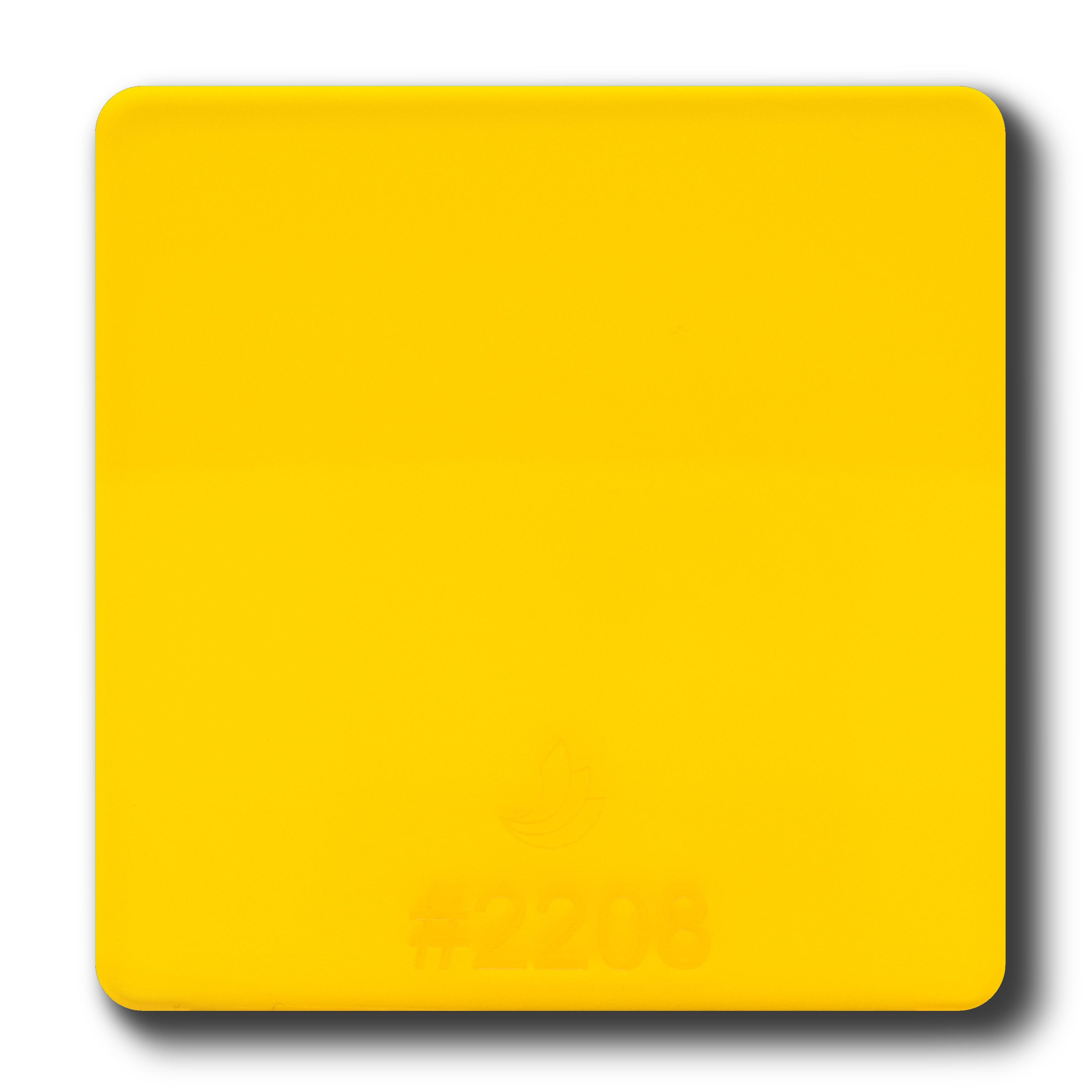 1/8" Yellow Transparent #2208 Acrylic Sheet