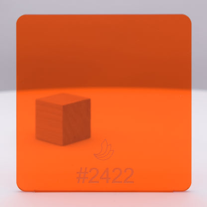 1/8" Amber Transparent #2422 Acrylic Sheet