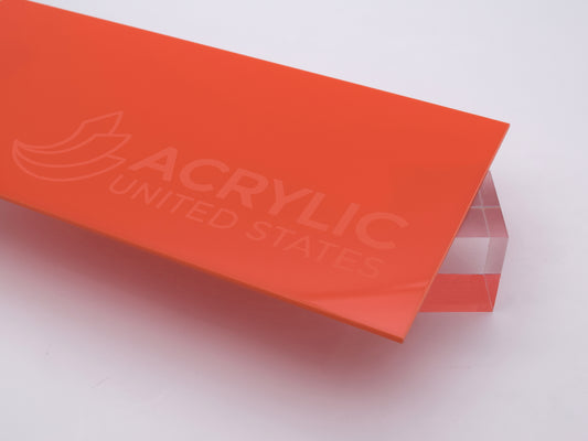 1/8" Red/Orange Translucent #2662 Acrylic Sheet