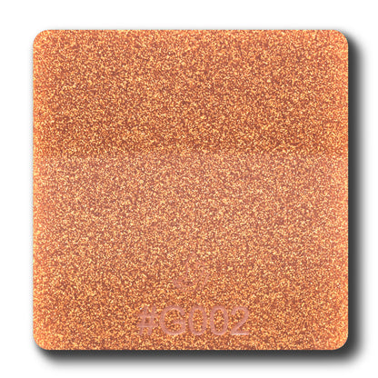 1/8" Orange Glitter Two-Sided Acrylic Sheet