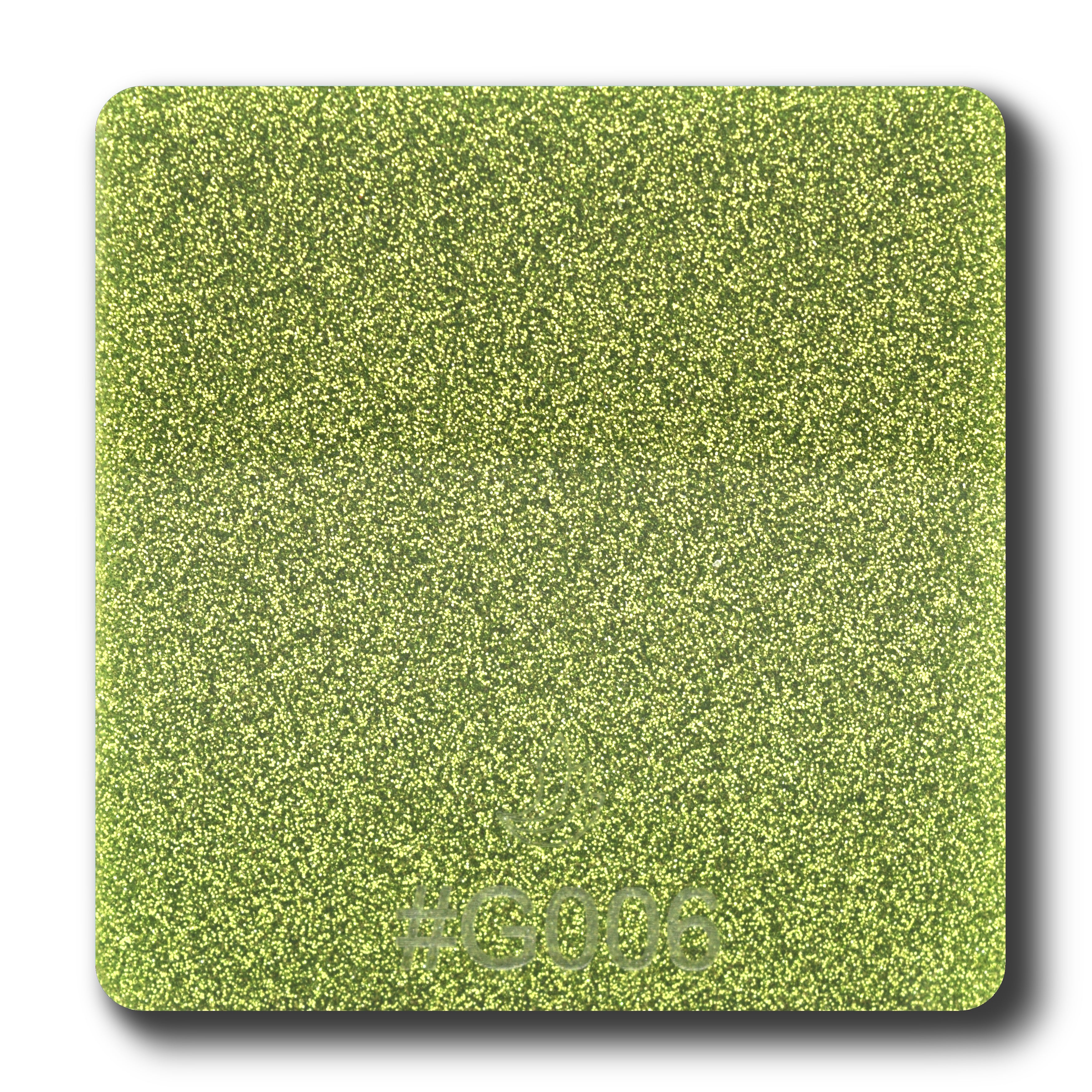 1/8" Light Green Glitter Two-Sided Acrylic Sheet