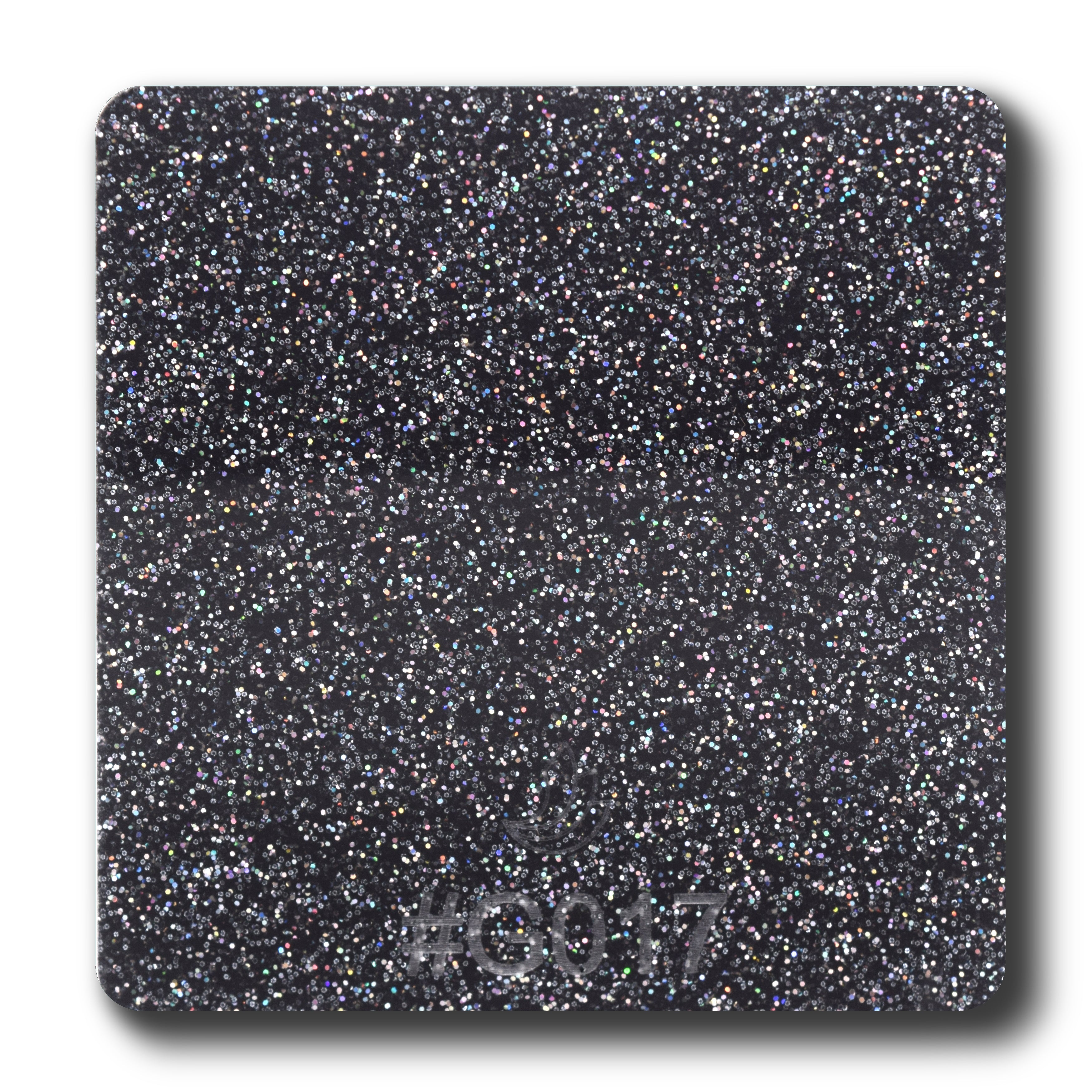 1/8" Black Rainbow Glitter Acrylic Sheet