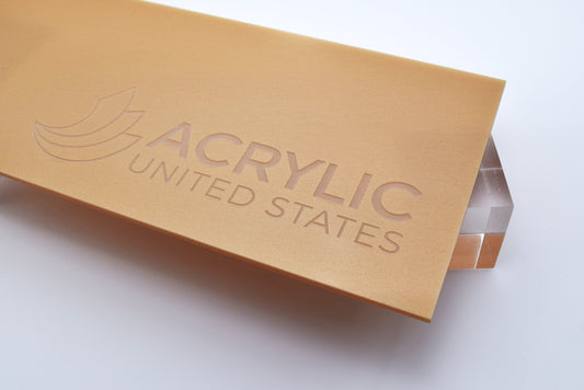 1/8" Gold Powder Glitter Two-Sided Acrylic Sheet