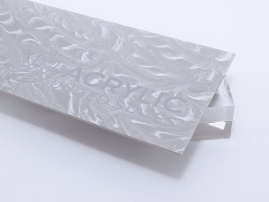 1/8" Wavy Gray Glossy Marble Acrylic Sheet