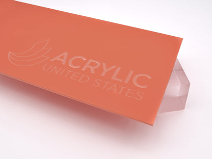 1/8" Pastel Corail Matte Soft Touch Acrylic Sheet