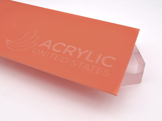 1/8" Pastel Corail Matte Soft Touch Acrylic Sheet