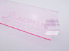 1/8" Clear Glass effect #3050 Acrylic Sheet (Pink Edge)