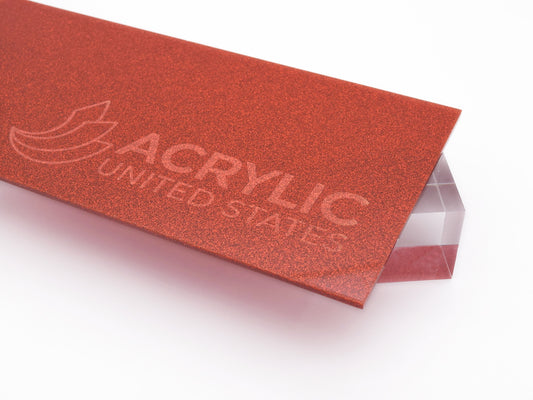 1/8" Red Glitter Two-Sided Acrylic Sheet