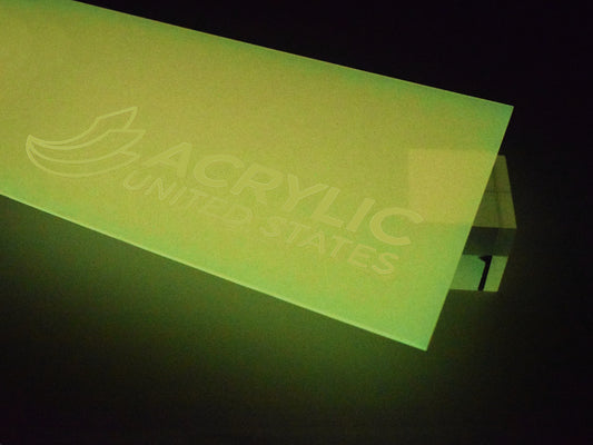 1/8" Orange Glow in the Dark Translucent Acrylic Sheet