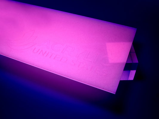 1/8" Pink Glow in the Dark Translucent Acrylic Sheet