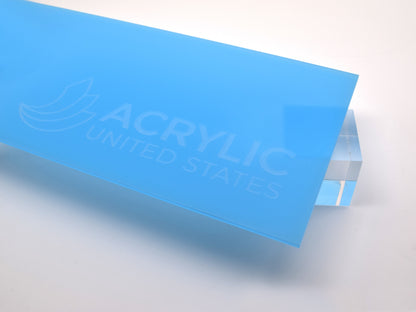1/8" Blue Glow in the Dark Translucent Acrylic Sheet