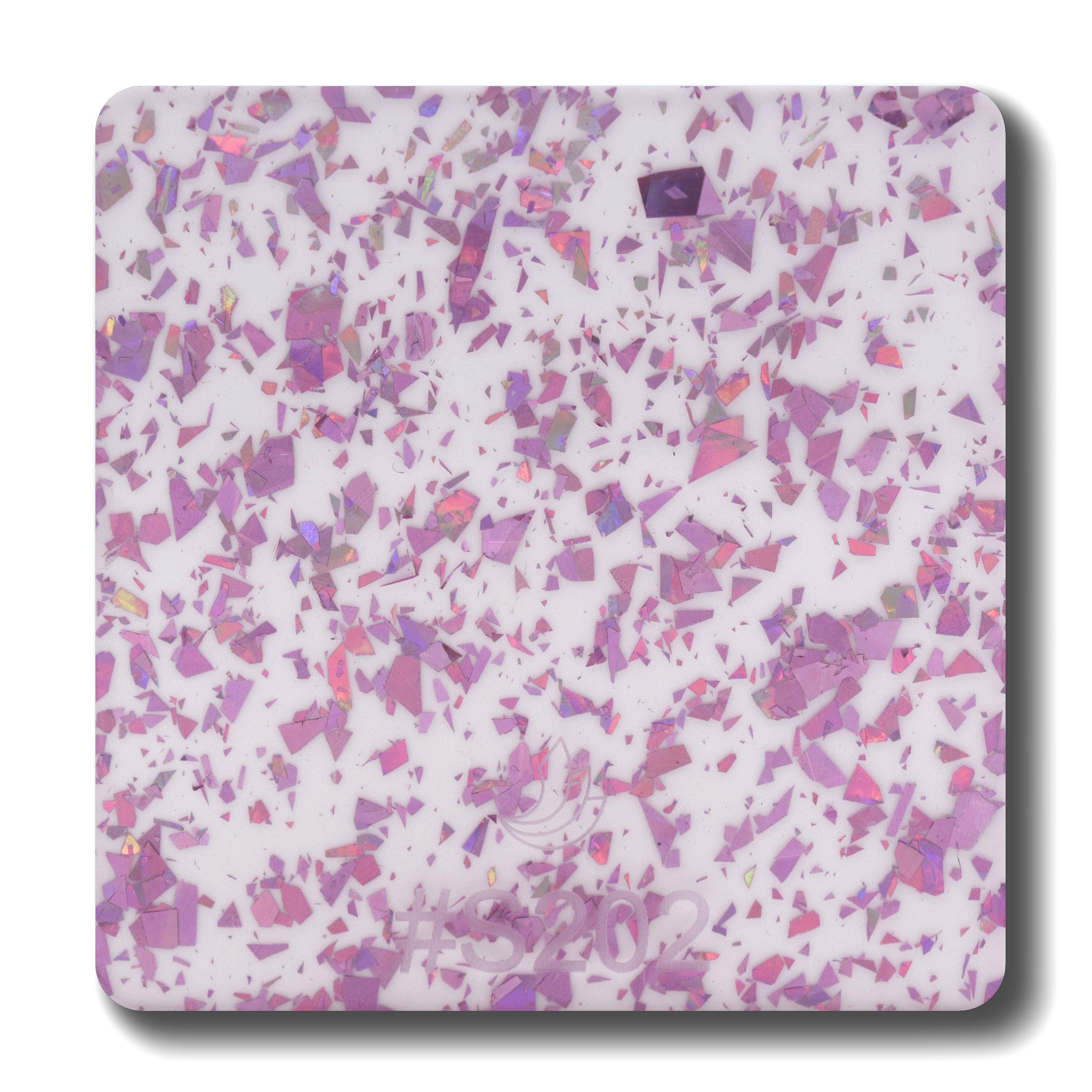 1/8" Holographic Pink Flakes Acrylic Sheet