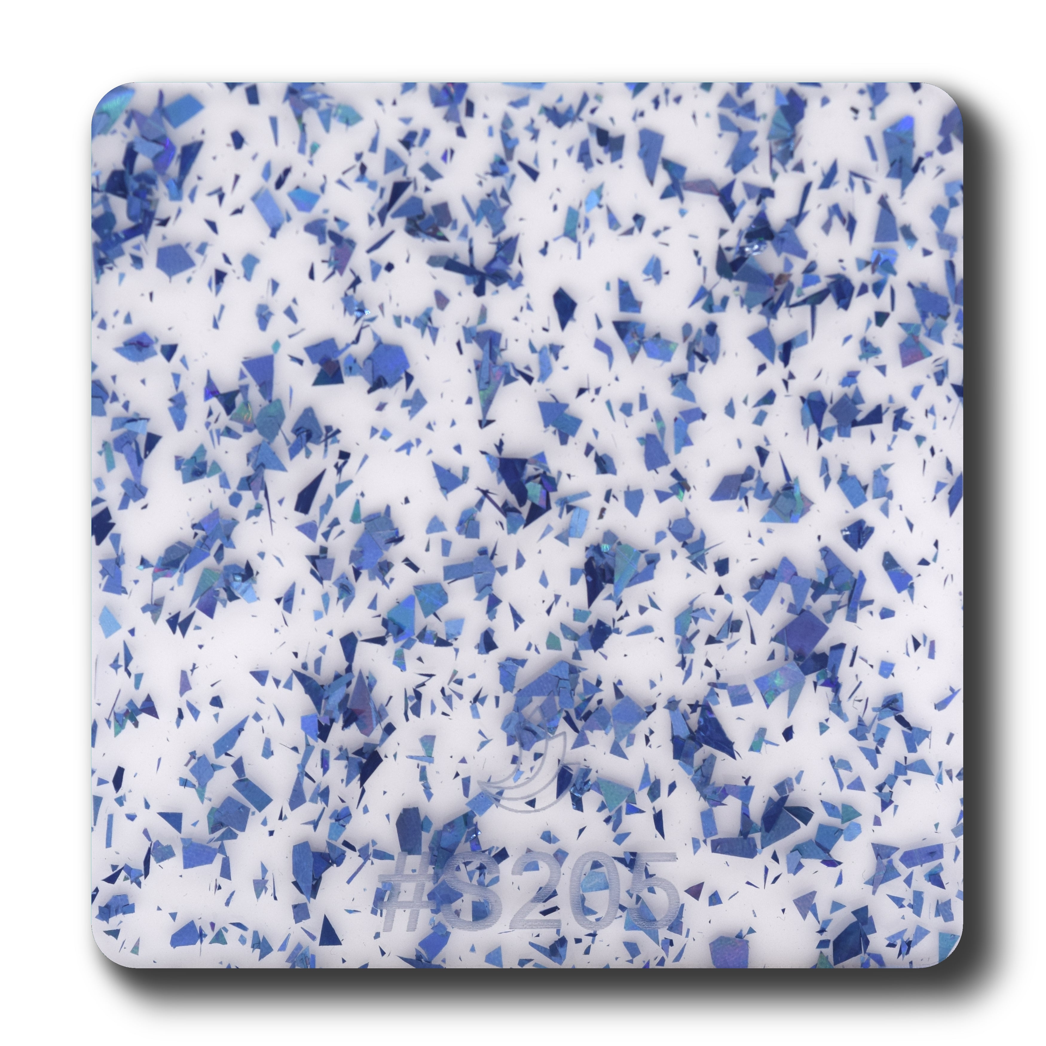 1/8" Holographic Blue Flakes Acrylic Sheet