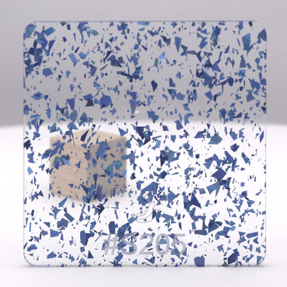 1/8" Holographic Blue Flakes Acrylic Sheet