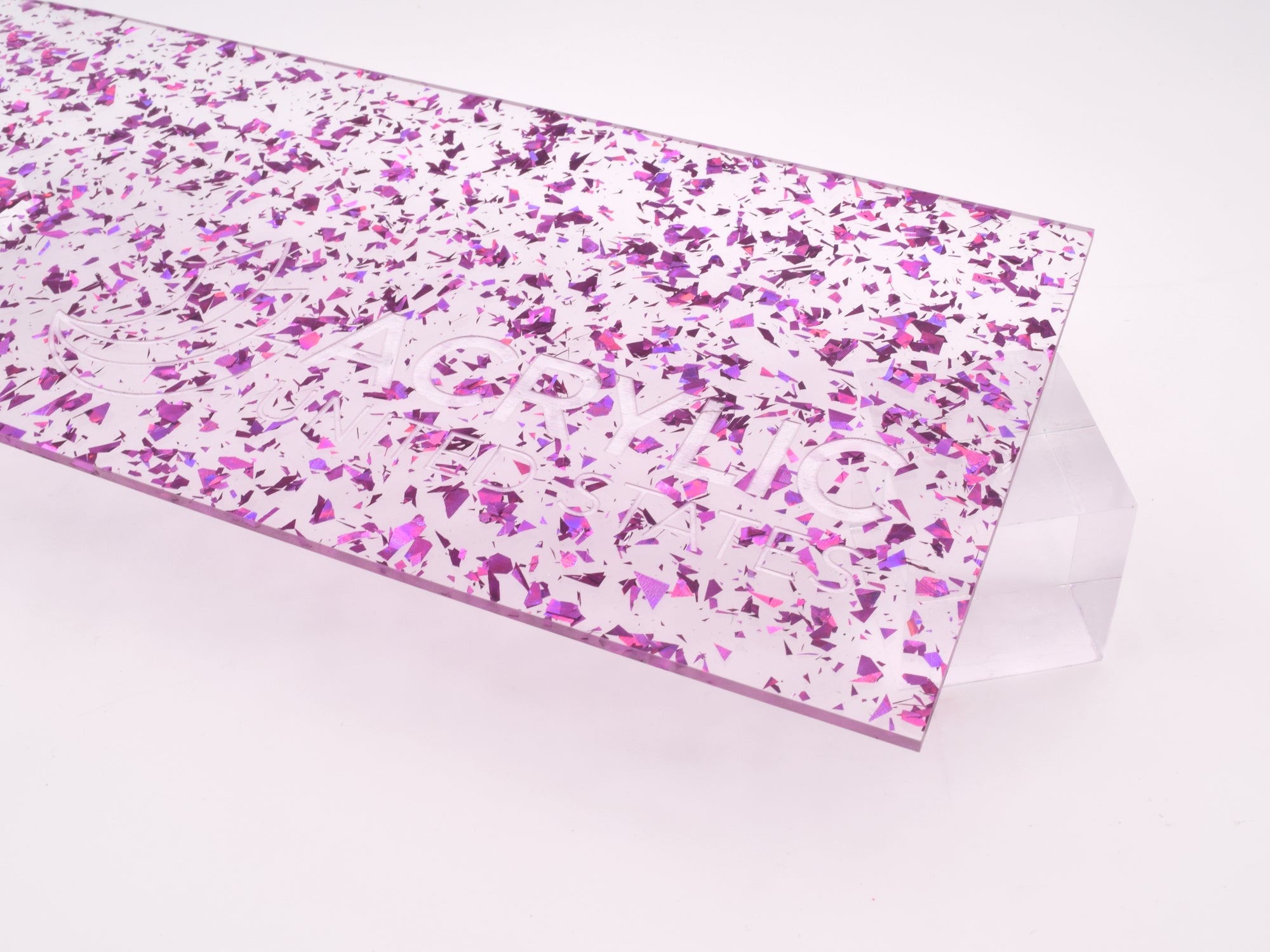 1/8" Holographic Purple Flakes Acrylic Sheet