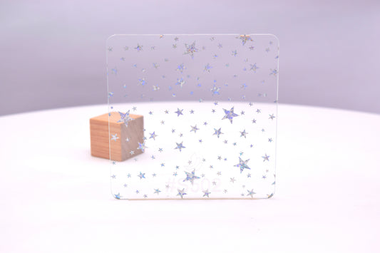 1/8" Holographic Star Rainbow Acrylic Sheet