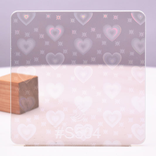 1/8" Holographic Heart Acrylic Sheet