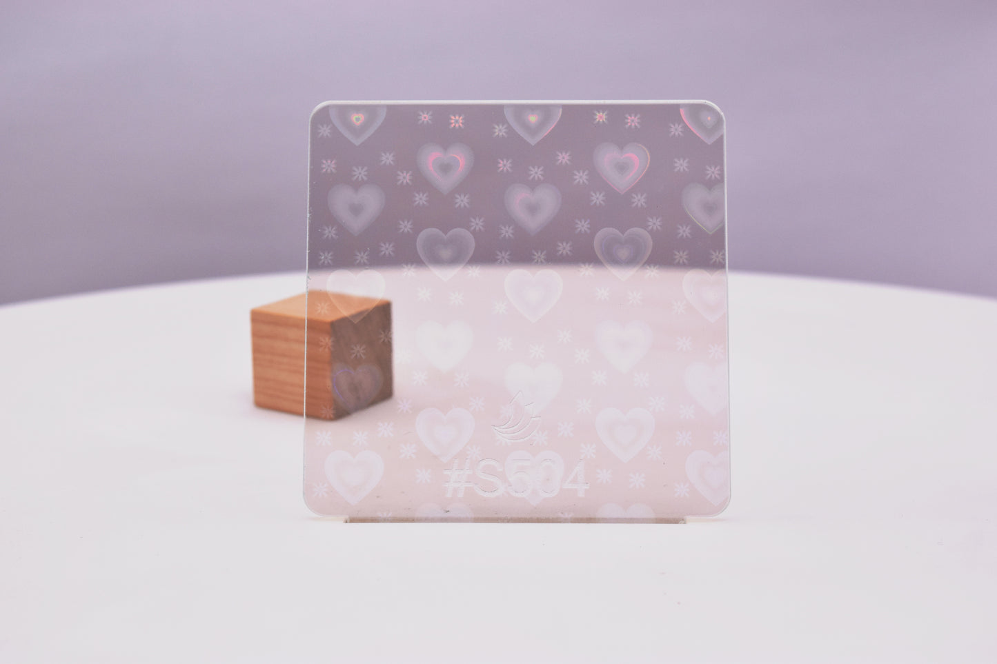 1/8" Holographic Heart Acrylic Sheet