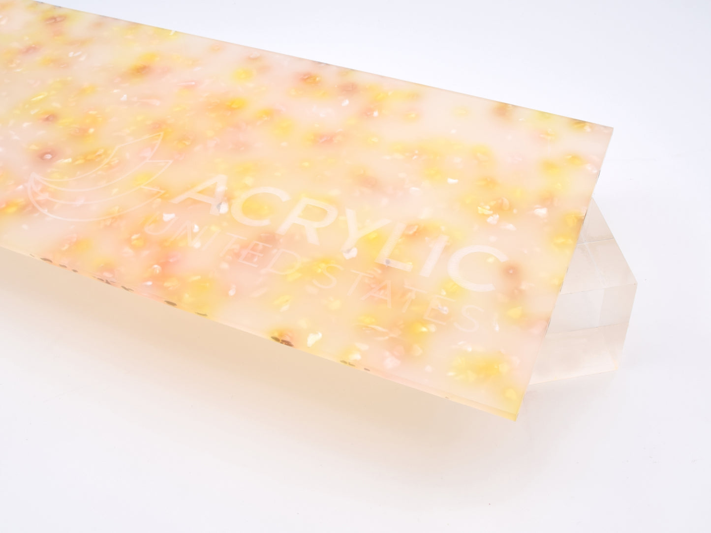 1/8" Terrazzo Yellow Acrylic Sheet