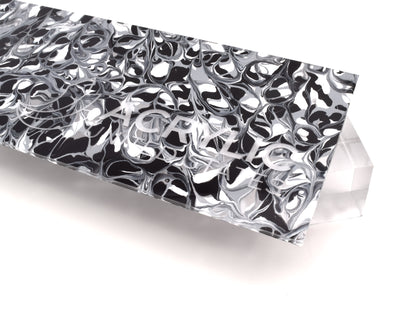 1/8" Marble Swirl Black Acrylic Sheet
