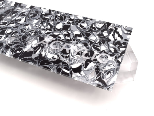 1/8" Marble Swirl Black Acrylic Sheet