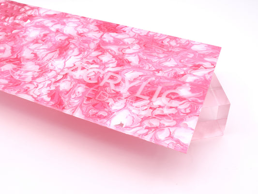 1/8" Marble Swirl Pink Acrylic Sheet