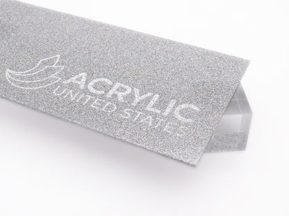 1/8" Silver Rainbow Glitter Two-Sided Acrylic Sheet