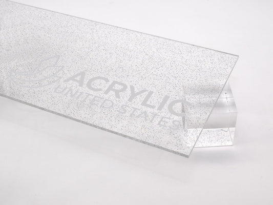 1/8" Sparkle Clear Transparent Acrylic Sheet