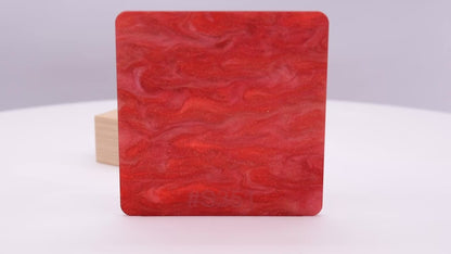 1/8" Pearl Glitter Red Glossy Acrylic Sheet