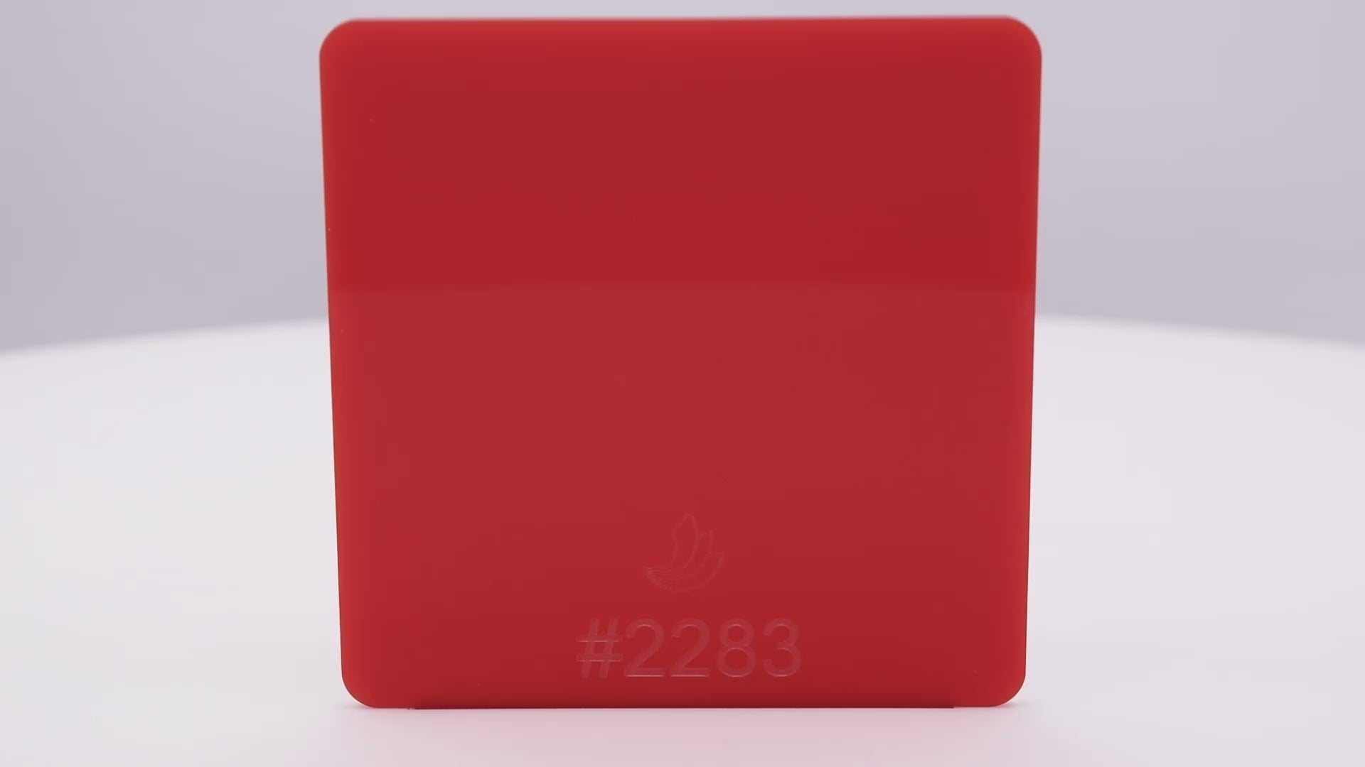 Hoja acrílica translúcida #2283 de 1/8" de color rojo claro